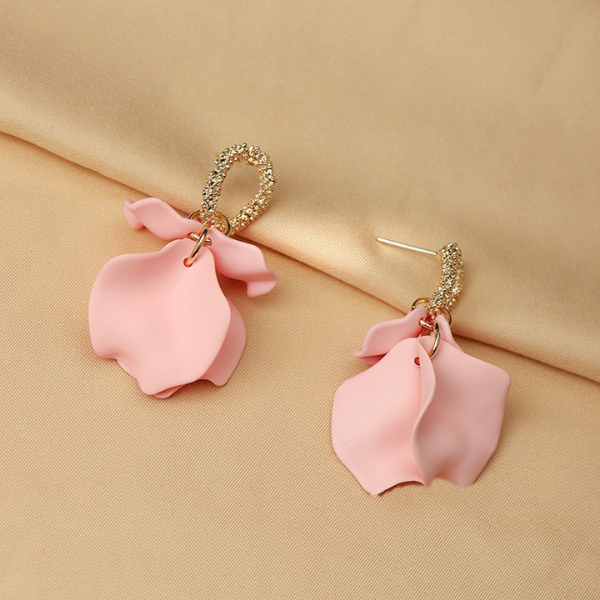 Aretes Pétalos de Acrílico