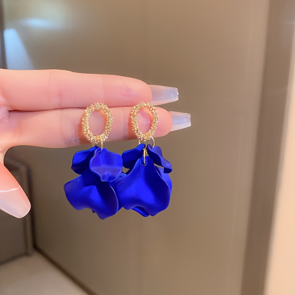 Aretes Pétalos de Acrílico