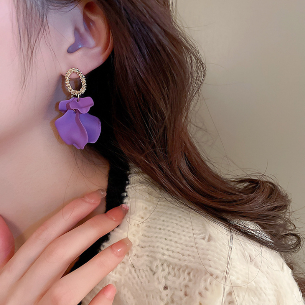 Aretes Pétalos de Acrílico