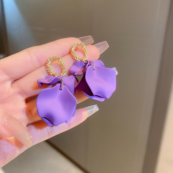 Aretes Pétalos de Acrílico