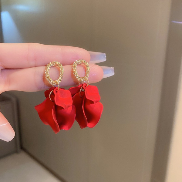 Aretes Pétalos de Acrílico