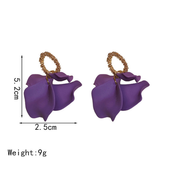Aretes Pétalos de Acrílico