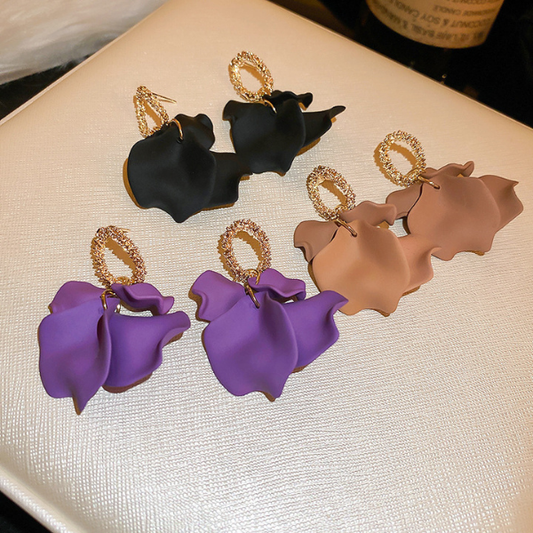 Aretes Pétalos de Acrílico