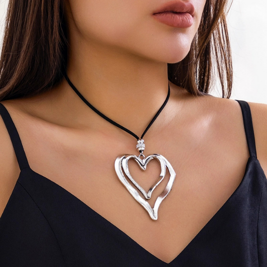 Collar Corazón Doble